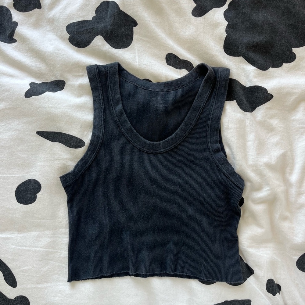 Brandy Black Cropped Tank